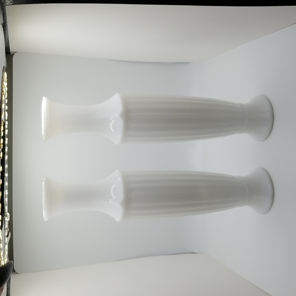 Vintage Milk Glass Bud Vases Set of 2